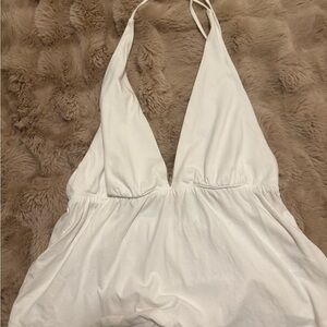 Aritzia White Halter Top